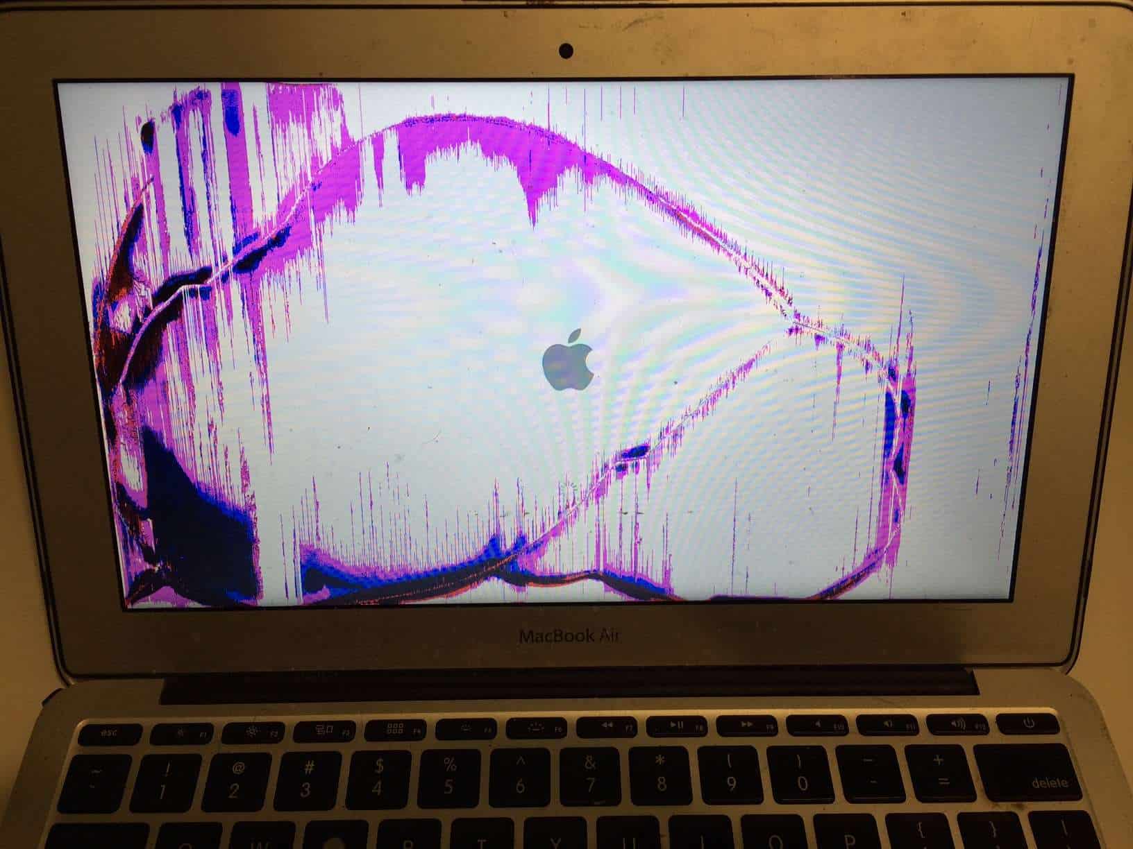 MacBook Air cracked screen
