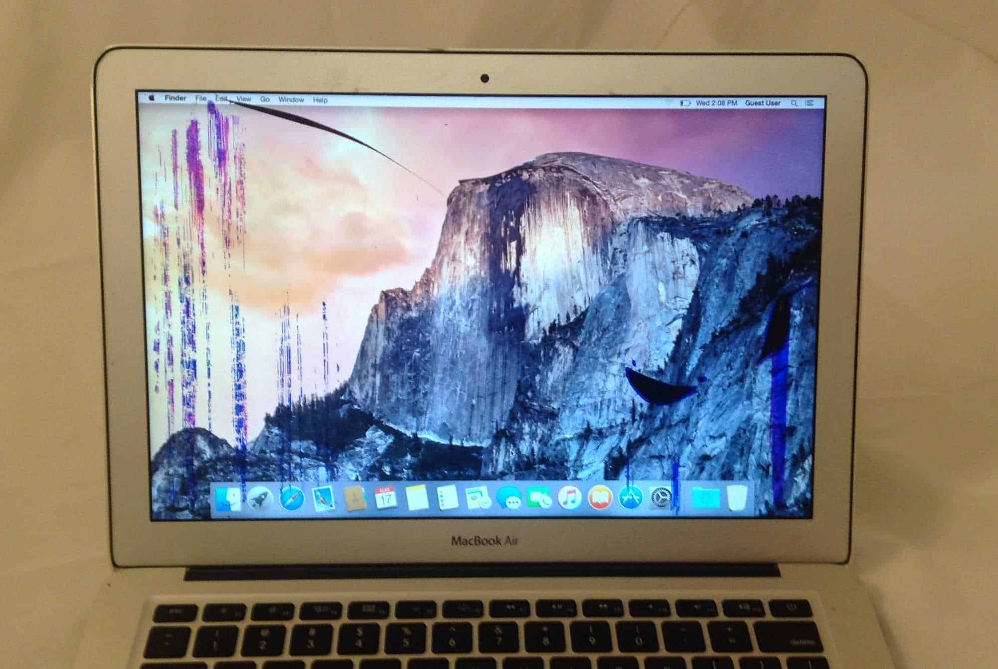 MacBook Air with LCD Damage