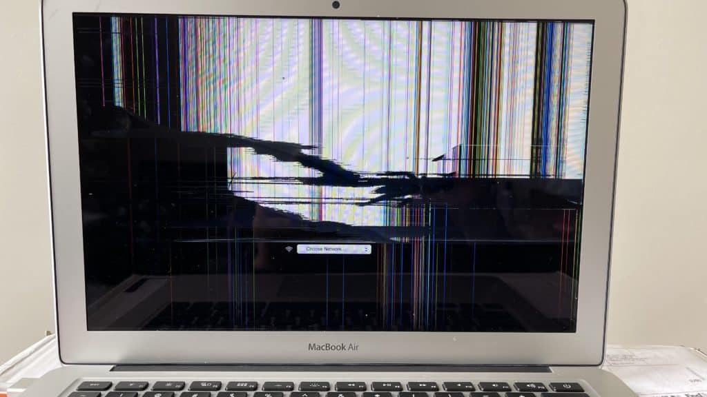 MacBook Air with Cracked LCD panel