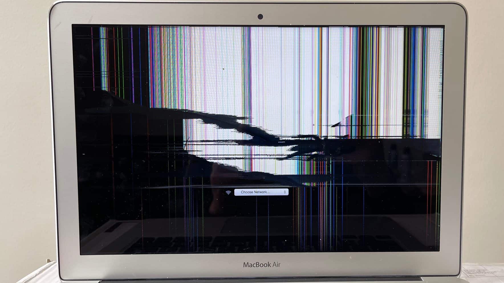 MacBook Air 13" A1466 With Cracked LCD Panel 2 Cracked LCD panel on MacBook Air
