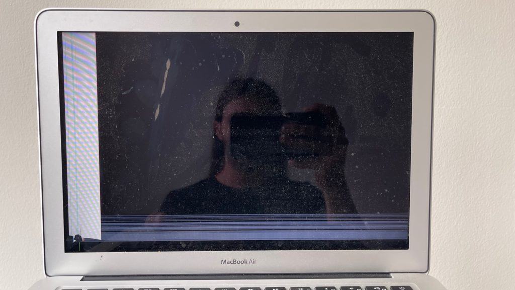 MacBook Air With Crack On Bottom Left Of Screen 2 MacBook Air With Crack On Bottom Left Of Screen 1