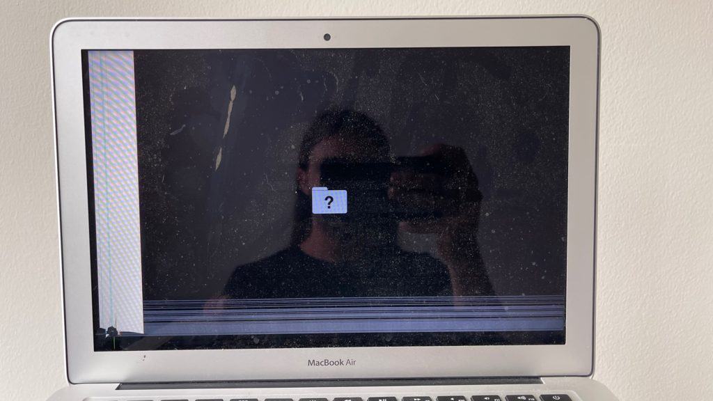 MacBook Air Screen Crack on Bottom Left MacBook Air Screen Crack on Bottom Left