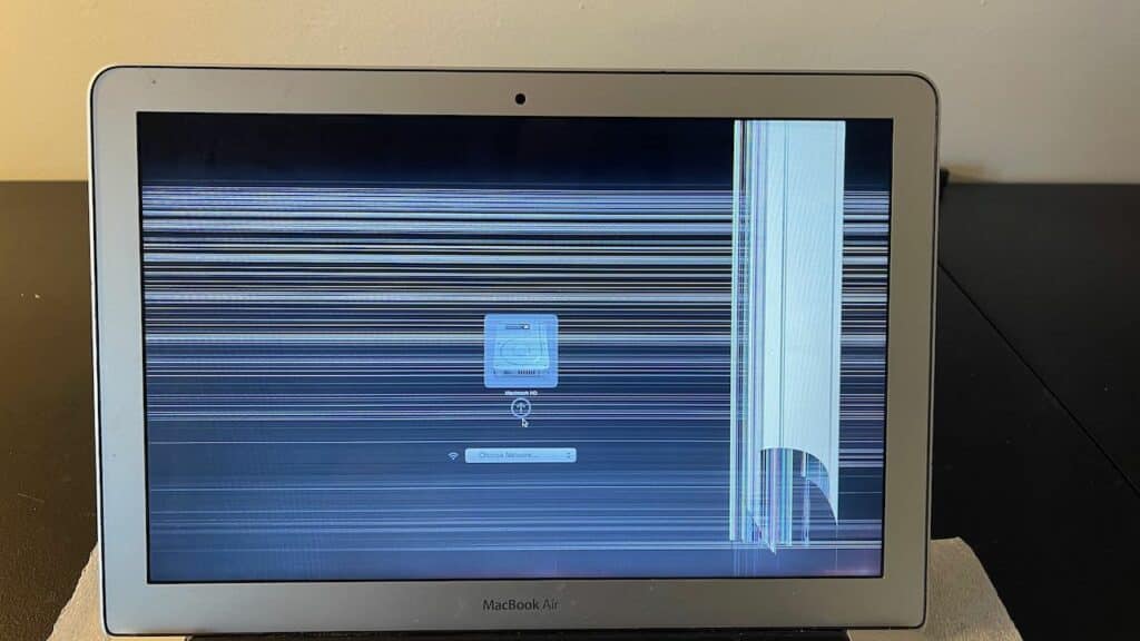 MacBook Air LCD Cracked 2a