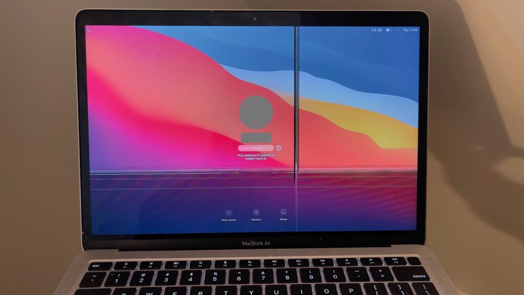 MacBook Air Closed on Object, Cracking Screen 2 Closed on object that cracked the screen.