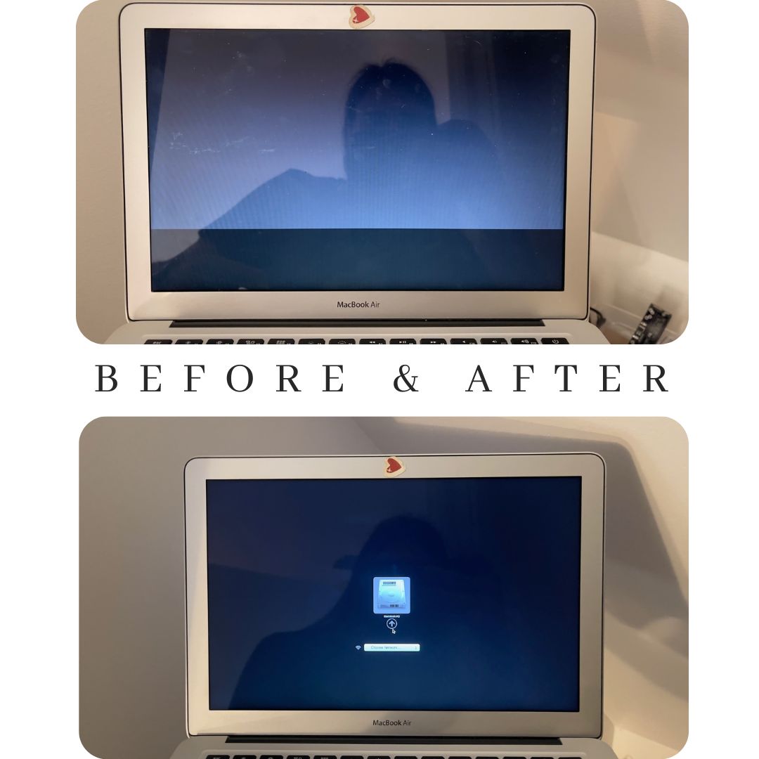 A1466 MacBook Air Before and After Screen Repair