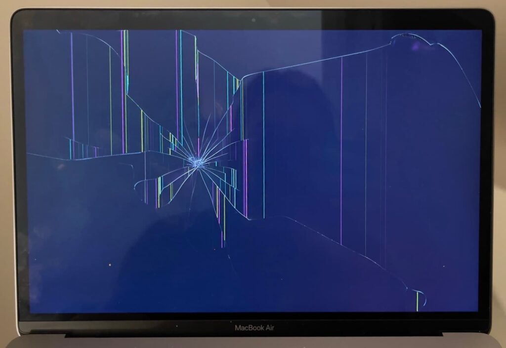 A2179 Closed on Object -Cracked Screen 2 A2179 with crack on screen from being closed on object.