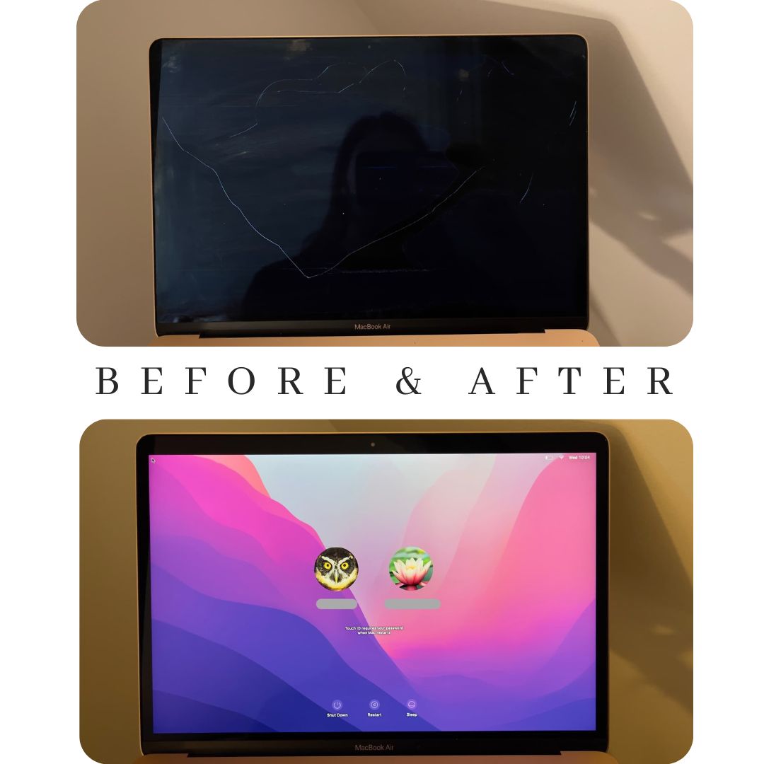 2019 A1932 MacBook Air Before and After repair