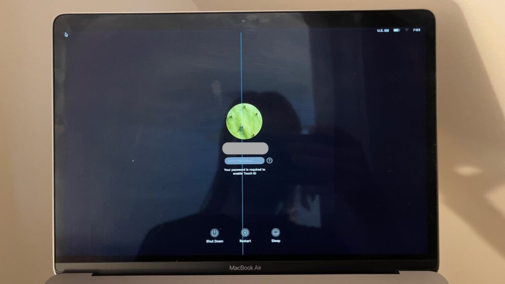 Texas MacBook Air With Line On Screen 2 Texas MacBook Air with single line on screen