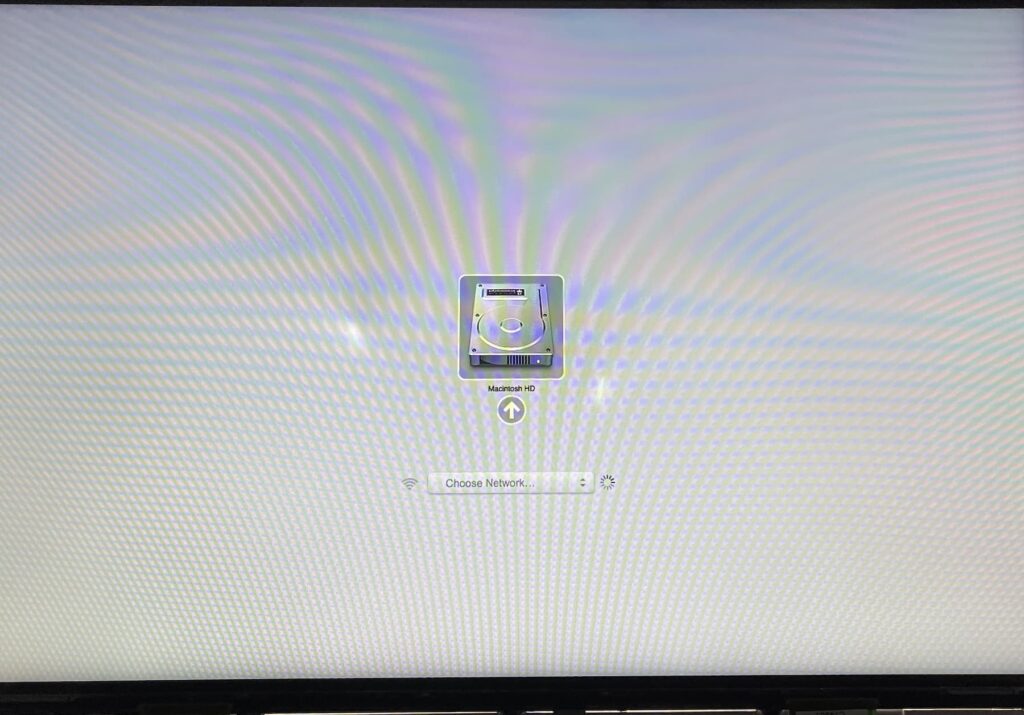 MacBook Air Crushed Screen Repair - White Spots 5 White blemishes on MacBook Air