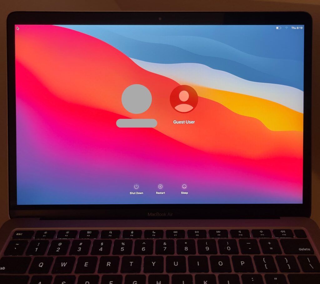 Repaired screen on MacBook Air