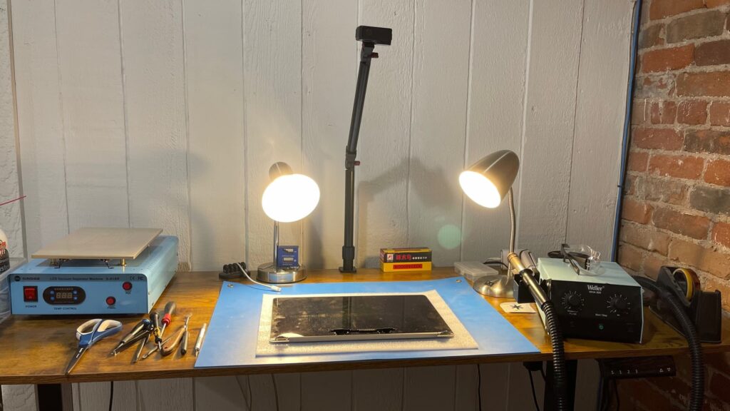 Almost fully moved in! 3 Screen repair station