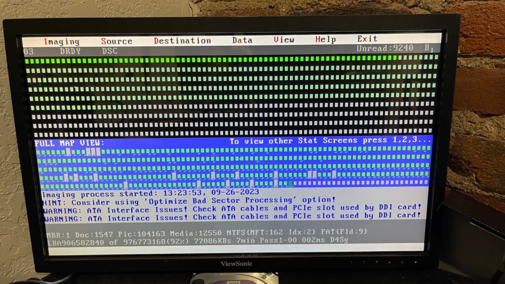 Data recovered from iMac that wouldn't boot fully 2 Deepspar disk imager working