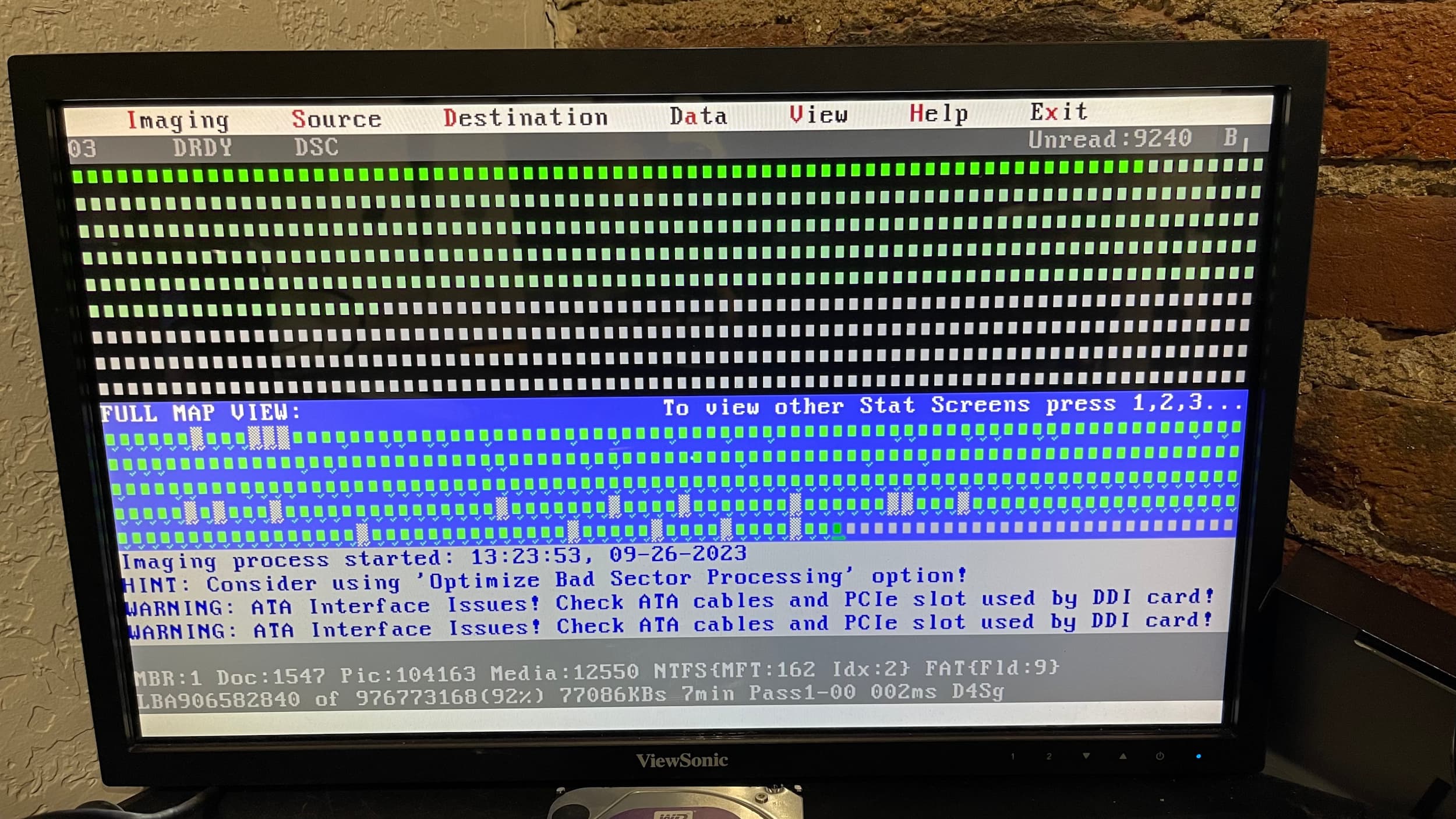 Deepspar disk imager working